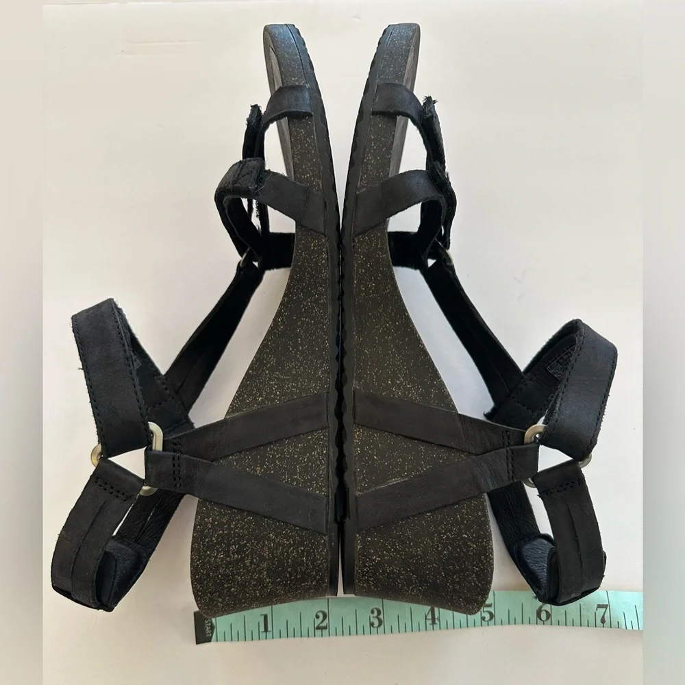 Teva Black Wedge Sandals - Picture 5 of 5